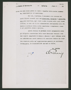 Ordine di servizio del 30 dicembre 1914  n. 196