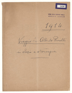 1914/Viaggio Sig. Alberto Pirelli in Svezia e Norvegia