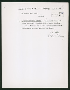 Ordine di servizio del 1° giugno 1915