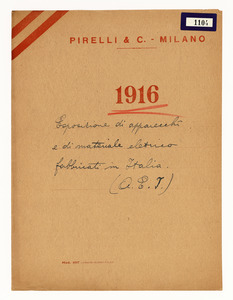 1916/Esposizione di apparecchi e di materiale elettrico fabbricati in Italia (A.E.I.)