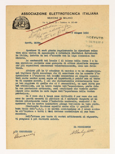 1916/Esposizione di apparecchi e di materiale elettrico fabbricati in Italia (A.E.I.)