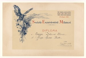 Societ&agrave; Escursionisti Milanesi/Diploma