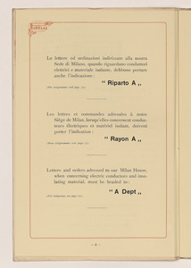 Conduttori Elettrici Isolati/Conducteurs Electriques Isol&eacute;s/Insulated electric Conductors