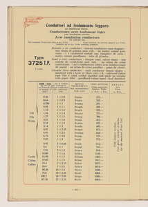 Conduttori Elettrici Isolati/Conducteurs Electriques Isol&eacute;s/Insulated electric Conductors