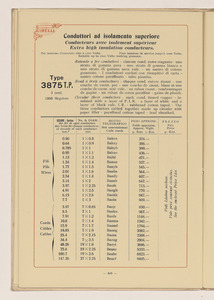 Conduttori Elettrici Isolati/Conducteurs Electriques Isol&eacute;s/Insulated electric Conductors