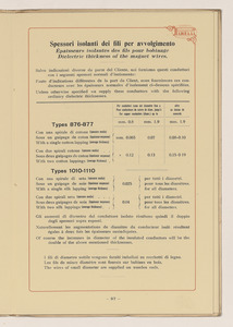 Conduttori Elettrici Isolati/Conducteurs Electriques Isol&eacute;s/Insulated electric Conductors