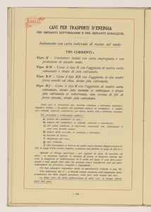 Conduttori Elettrici Isolati/Conducteurs Electriques Isol&eacute;s/Insulated electric Conductors