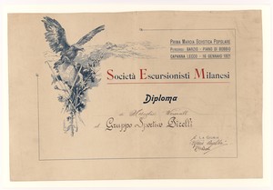 Societ&agrave; Escursionisti Milanesi/Diploma