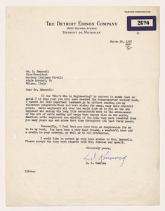 Lettera di Laszlo Komives a Luigi Emanueli
