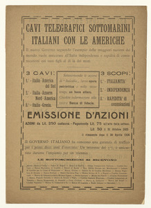 L'Italia ed cavi telegrafici sottomarini