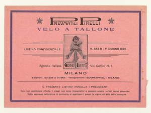 "Pneumatici Pirelli velo a tallone"