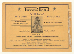 "Pneumatici Pirelli velo/Misure speciali"