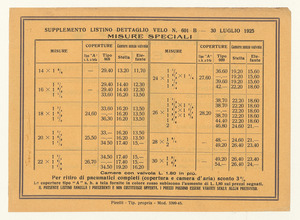 Pneumatici Pirelli velo/Misure speciali