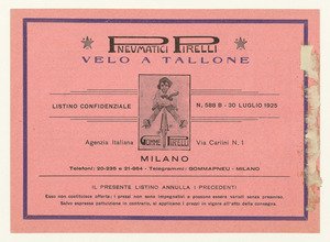 "Pneumatici Pirelli velo a tallone"