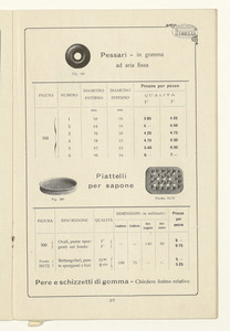 Listino articoli di gomma sanitari e di merceria