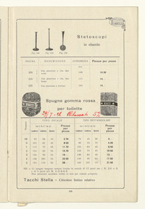 Listino articoli di gomma sanitari e di merceria