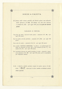 Listino articoli di gomma per pompe irroratrici