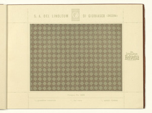 Linoleum Marke Helvetia Giubiasco (Svizzera)