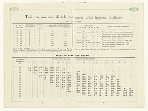 Listino tubi per usi tecnici