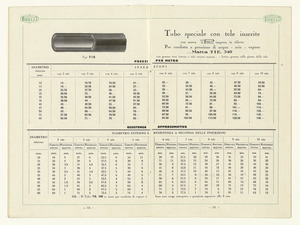 Listino tubi per usi tecnici