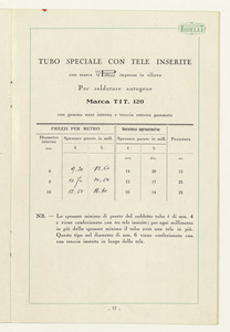 Listino tubi per usi tecnici