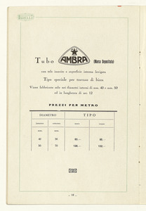 Listino tubi per usi tecnici