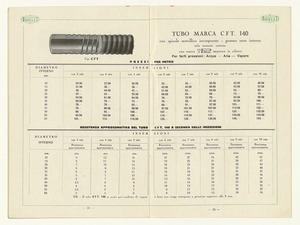 Listino tubi per usi tecnici