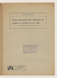 Pubblicazioni dell'Ing. Luigi Emanueli