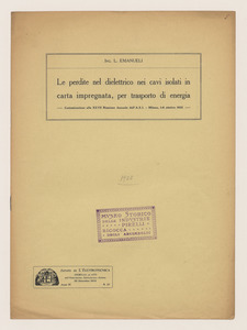 Pubblicazioni dell'Ing. Luigi Emanueli