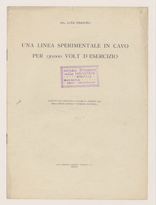 Pubblicazioni dell'Ing. Luigi Emanueli