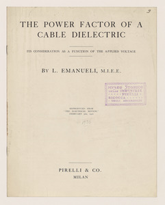 Pubblicazioni dell'Ing. Luigi Emanueli