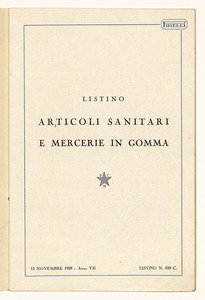 Listino articoli sanitari e mercerie in gomma