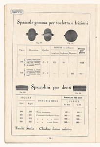 Listino articoli sanitari e mercerie in gomma
