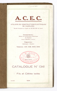 Catalogue n° 1341 fils & cables