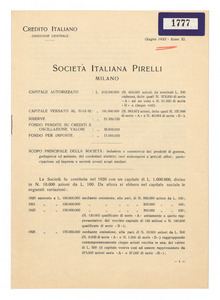 Bilancio della Società Italiana Pirelli al 31 dicembre 1932
