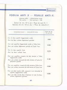 Articoli tecnici di gomma per applicazioni industriali/per isolamento elettrico/per protezione contro i raggi X