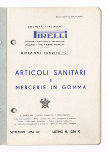 Articoli sanitari e mercerie in gomma