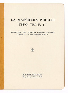 La maschera Pirelli tipo S.I.P. 1