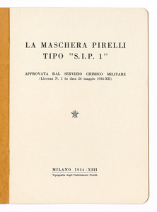 La maschera Pirelli tipo S.I.P. 1