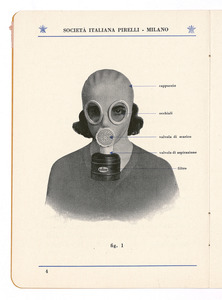 La maschera Pirelli tipo S.I.P. 1