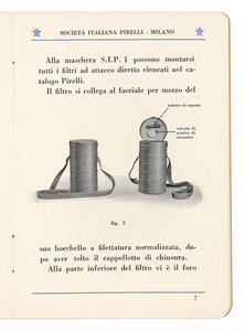 La maschera Pirelli tipo S.I.P. 1