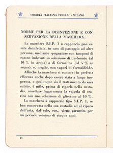 La maschera Pirelli tipo S.I.P. 1