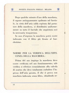 La maschera Pirelli tipo S.I.P. 3
