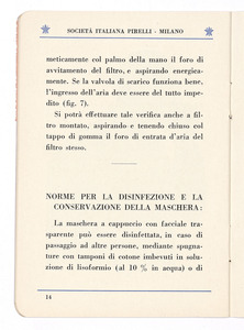 La maschera Pirelli tipo S.I.P. 3