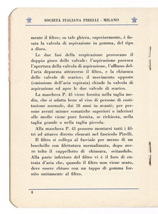 La maschera Pirelli tipo P. 43