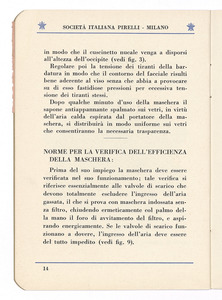 La maschera Pirelli tipo P. 43
