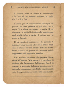 La maschera Pirelli tipo PIR. 35