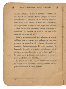 La maschera Pirelli tipo PIR. 35