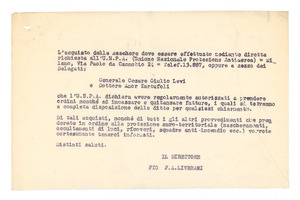 Protezione antiaerea/Distribuzione maschere antigas