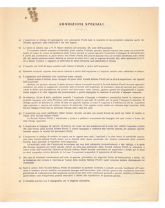 Moduli per la vendita di pneumatici della Societ&agrave; Italiana Pirelli